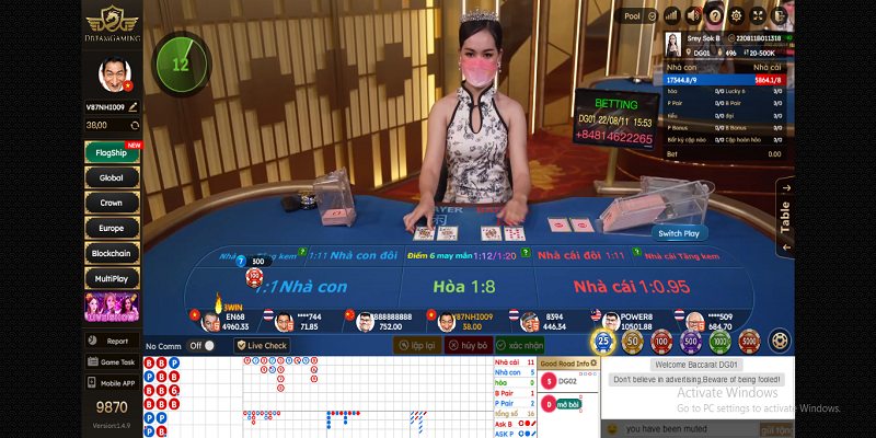 Baccarat là tựa game có lượt chơi cao nhất tại Hi88 Casino