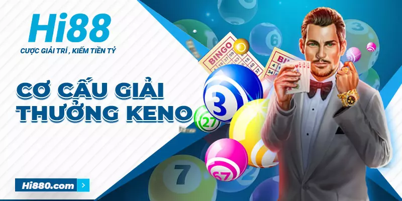 cơ cấu giải thưởng keno