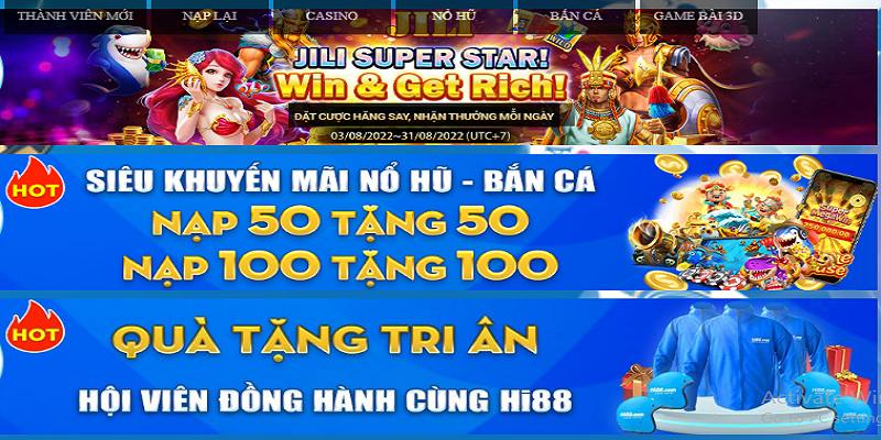 Khuyến mãi tại Hi88 Casino tuy không nhiều nhưng đảm bảo chất lượng