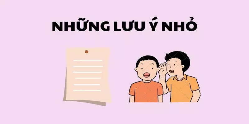 những lưu ý